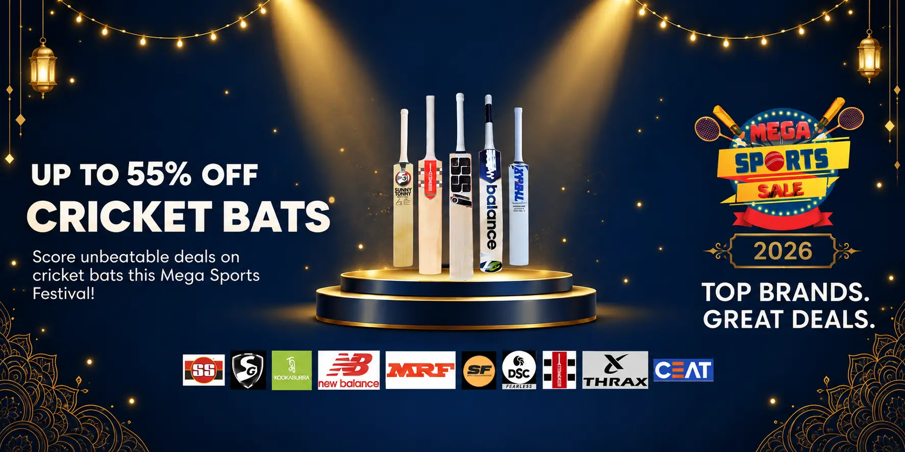 Cricket Bats Mega Sports Sale 2026